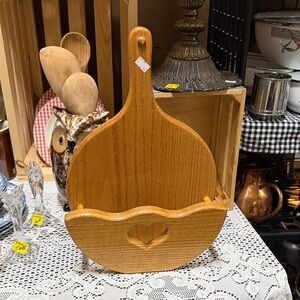 Wooden Napkin Holder with Heart Cutout